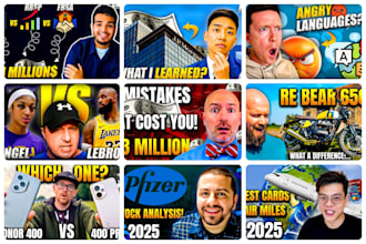 design high CTR finance and business youtube thumbnails