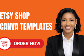 design editable canva digital planners and printable PDF planners for etsy