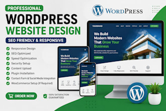 design a responsive wordpress website with complete SEO setup