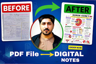 convert your handwritten or pdf notes into professional digital notes