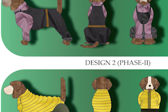 design and make techpacks for dog garments