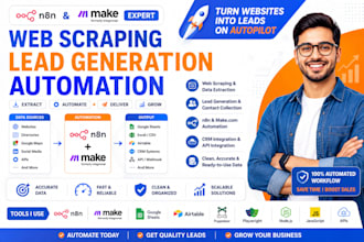 build n8n web scraping automation ai lead generation zapier makecom workflows