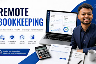 provide remote bookkeeping and clean financial records for your business