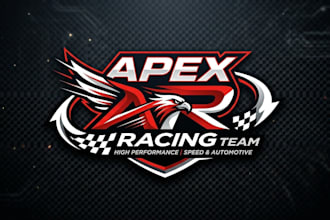 design a high performance motorsport logo for racing team, automotive