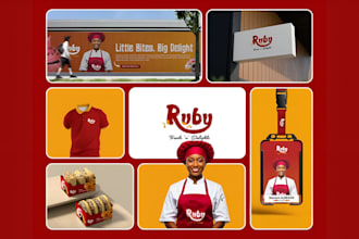 design food logo, restaurant branding, menu design, food box, food packaging