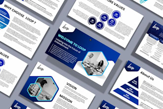 design professional company profile presentation