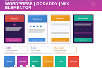design lead capture page, one page website, sales funnel and landing page design