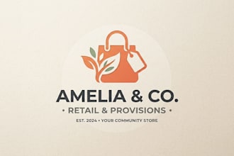 design a professional retail logo for store, shop and retail business branding
