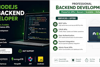 develop nodejs backend rest API with express and mongodb