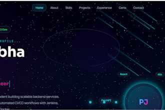 develop a professional react and nextjs website