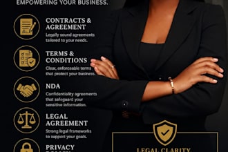 be your lawyer for legal agreements, contracts, mou and nda
