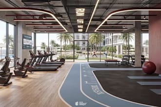 3d gym interior design fitness center yoga pilate massage studio sport facility