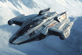 drawing sci fi spaceship design