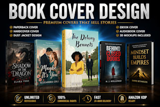 design a professional book cover for your novel or ebook