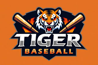 design an awesome tiger sport logo with express delivery