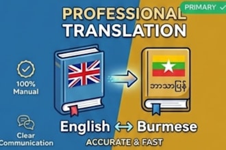 translate your english documents to burmese professional