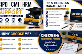 edit and write cipd, cmi, HR assignments and reports professionally