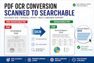 convert scanned PDF into searchable ocr PDF