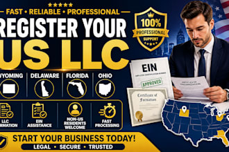 llc registration llc formation in wyoming, delaware, florida, ohio and get ein