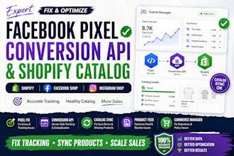 fix facebook pixel, conversion API, and product catalog issues on shopify store