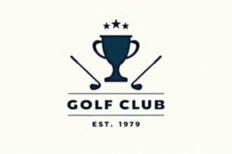 design an awesome golf club logo in very short time