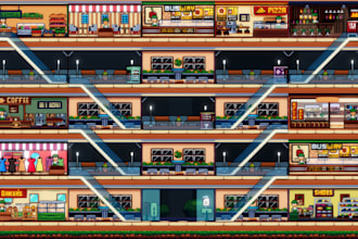 create pixel art game environments and backgrounds