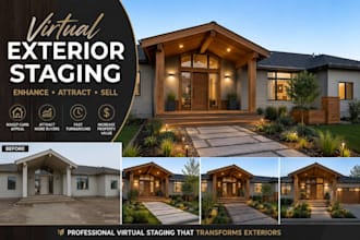 do photorealistic virtual staging for townhouse, residential apartment