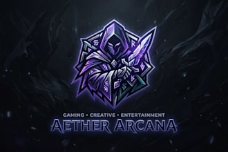 design a mysterious logo for gaming, entertainment and creative brand