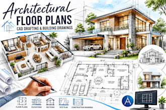 architectural floor plans, cad drafting, and building drawings