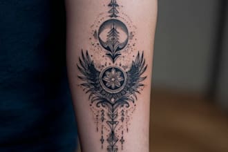 design a modern and minimalist tattoo design