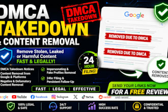send takedown notice to remove leaked,illegal,pirated,defaming content with dmca