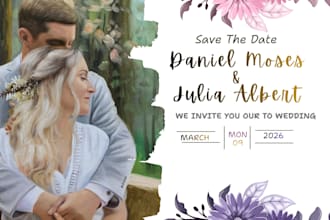 design beautiful and custom wedding invitation cards