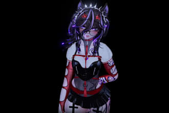 create anime vrchat avatar, 3d furry avatar, vr character, vrc avatar, nsfw
