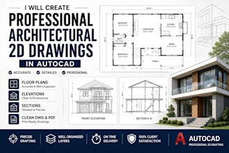 create professional architectural 2d drawings in autocad