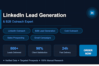 do linkedin outreach and b2b lead generation