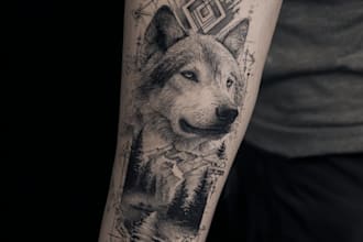 design a modern and minimalist tattoo design