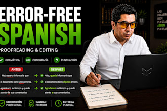 professionally proofread and edit spanish texts