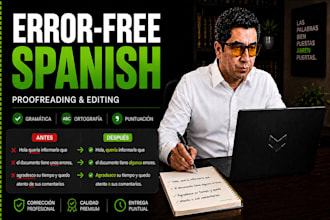 professionally proofread and edit spanish texts