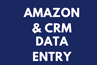 do amazon product listing, CRM data entry and excel copy paste