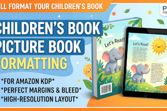 format your childrens book or picture book