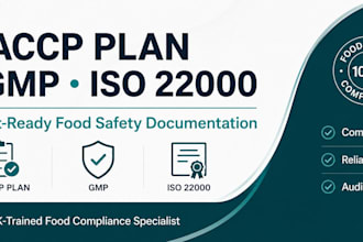 create your haccp plan, gmp 22000 food safety documents