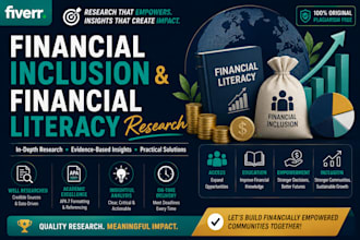 write financial inclusion and financial literacy research
