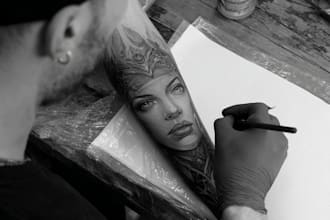 design a line art or minimalist tattoo illustration