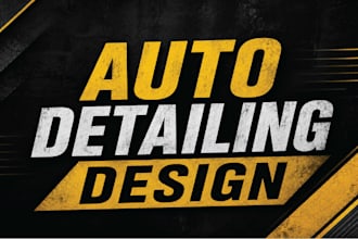design creative car wash flyer, auto detailing flyer and price list design