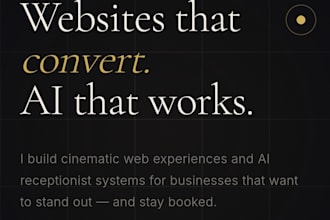build a cinematic animated website for your business