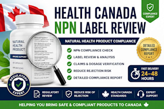review your natural health product label for health canada npn compliance