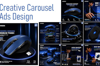 design carousel ads for social media and products