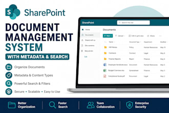 build sharepoint document management system with metadata and search