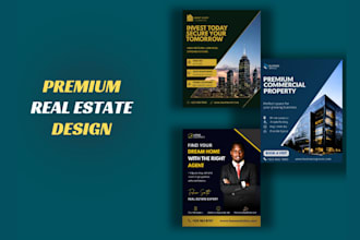 design premium real estate social media posts and ads in canva