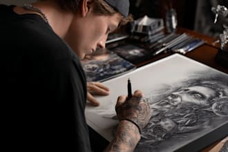 make an awesome custom lettering tattoo design sketch